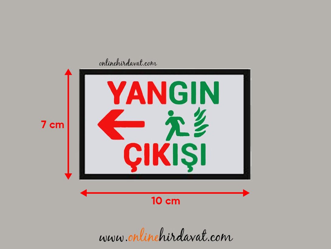 Cemax Yönlendirme İşaretleri Küçük Yangın Çıkışı Soldan Online Hırdavat